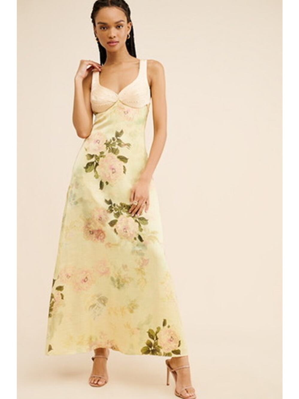 Geisha Designs Floral Maxi Dress, EUC, Fits like L
